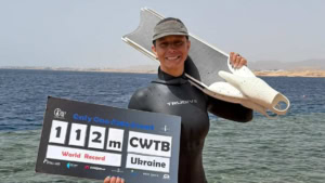 Зображення до посту: Харківська спортсменка встановила рекорд світу з фридайвінгу