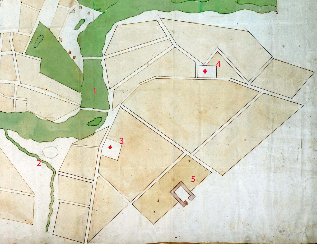 Захарківська слобода на плані Харкова 1767 року