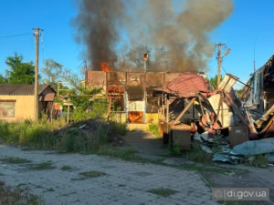 Зображення до посту: Від обстрілів пошкоджено магазин і приватні будинки під Харковом