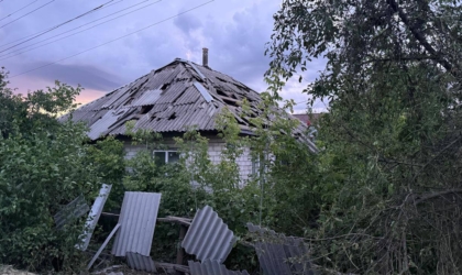 Пошкоджений від обстрілу будинок у Балаклії Харківської області, 24 червня 2026