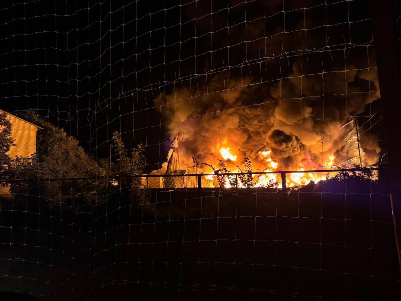 Пожежа в Ізюмі після обстрілу, 14 липня 2026
