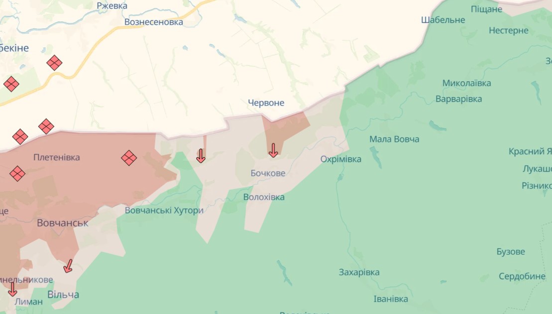 Зображення до:  Російські військові просунулися неподалік двох сіл на Харківщині — DeepState