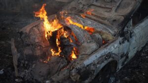 Пожежа в Києві після обстрілу, 8 вересня 2026