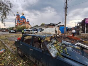 Наслідки обстрілу Лозової Харківської області, 22 жовтня 2026