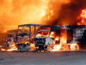 Пожежа від обстрілу в Харкові, 29 жовтня 2026